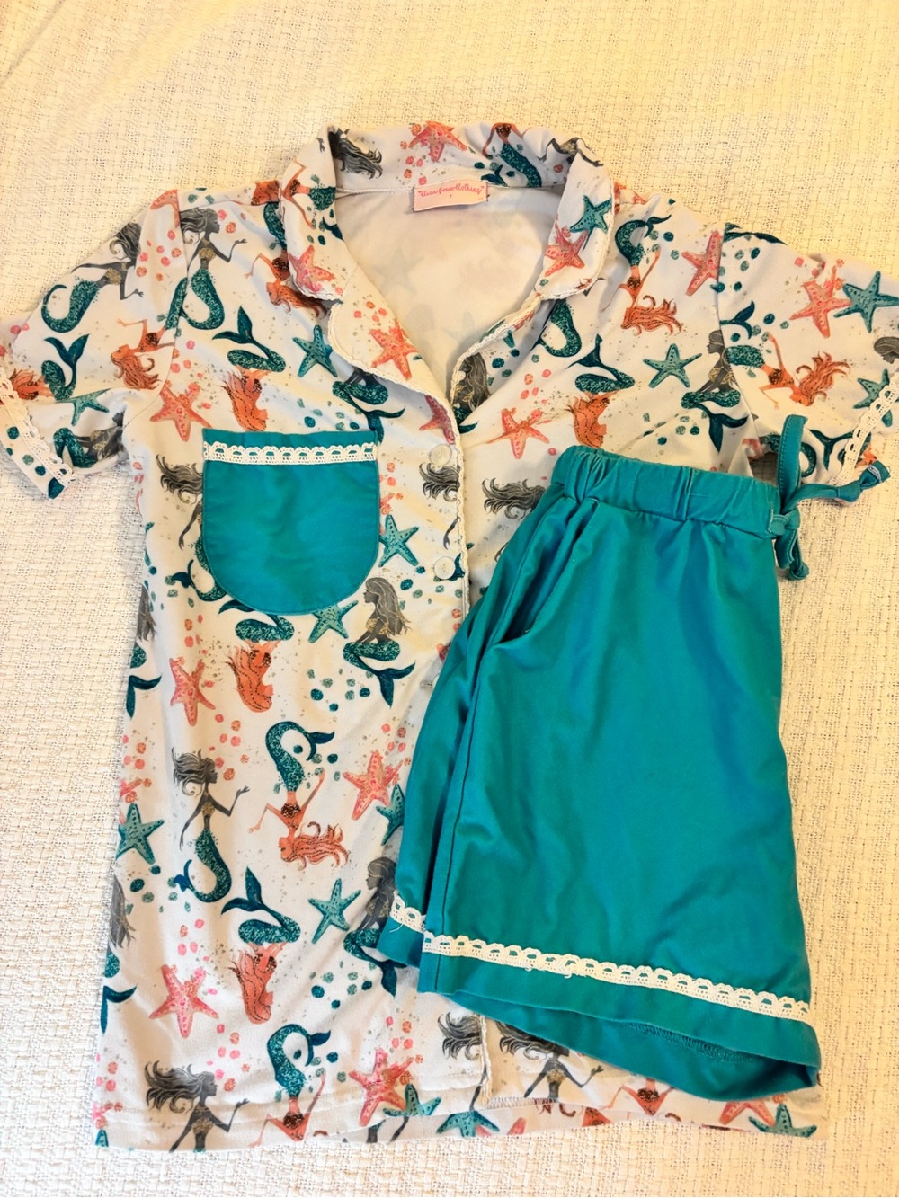 Eliza Grace Clothing mermaid pajamas size 7